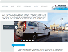 Tablet Screenshot of fliegel-textilservice.de
